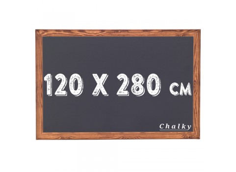 Chalky Kara Tahta Ahşap Çerçeveli 120x280 cm